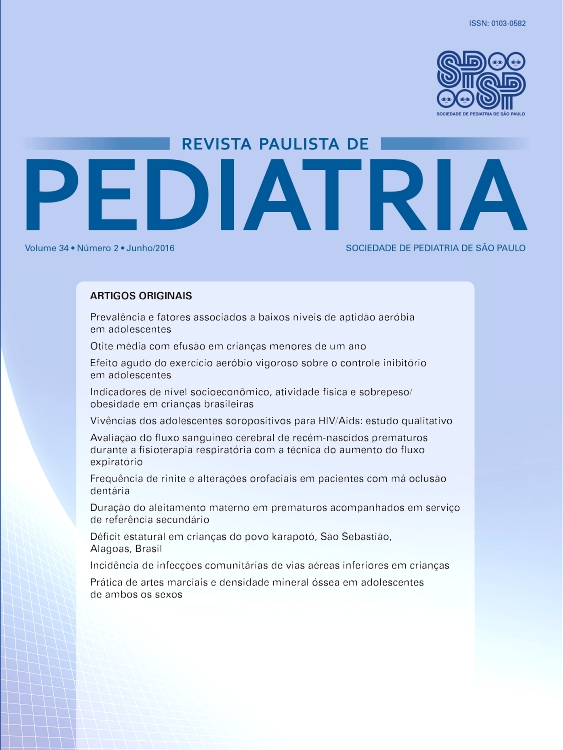 Go to journal home page - Revista Paulista de Pediatria